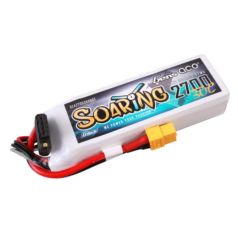 Gens Ace G-Tech Soaring LiPo-batteri 2700mAh 11.1V 30C 3S1P