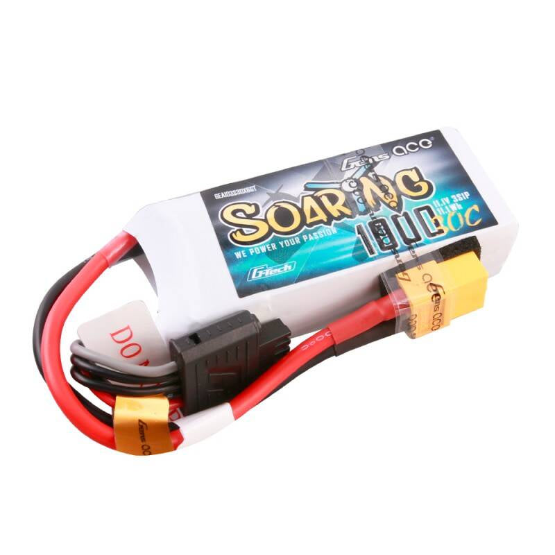 Gens Ace G-Tech Soaring LiPo-batteri 1000mAh 11.1V 30C 3S1P
