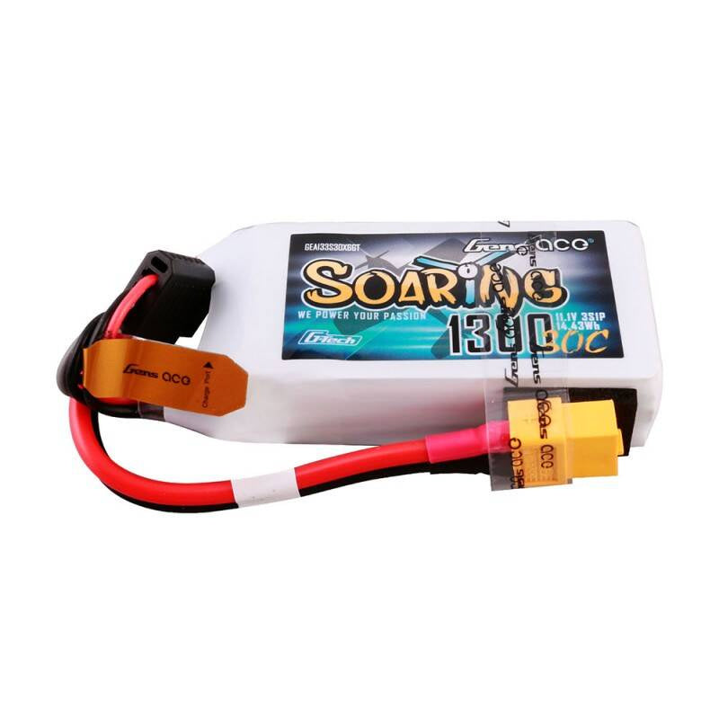 Gens Ace G-Tech Soaring LiPo-batteri 1300mAh 11.1V 30C 3S1P