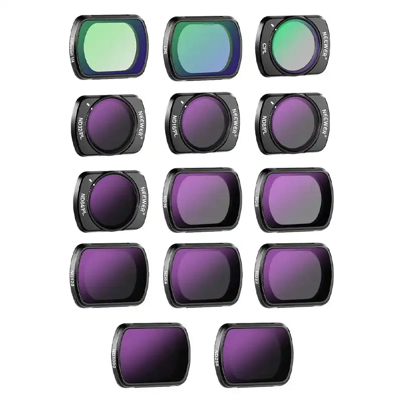 Neewer FL-P10 filtersæt til DJI Osmo Pocket 3 (ND8~1000, LPR, MIST1/4, CPL, ND8/PL~ND64/PL)
