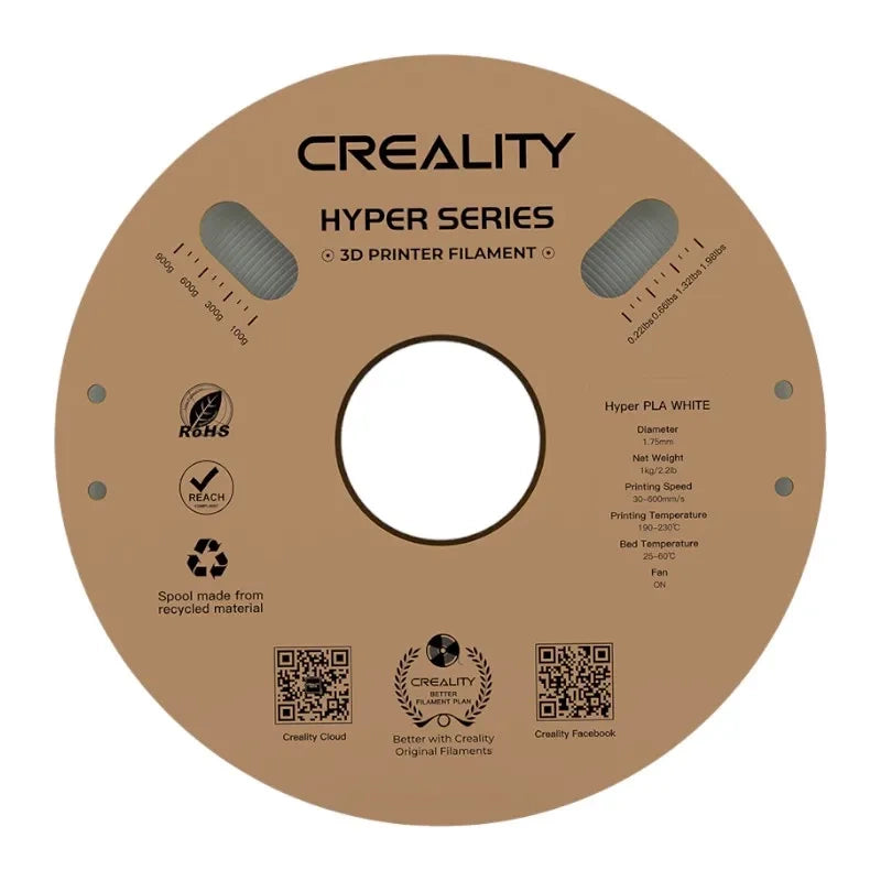 Creality Hyper PLA-filament (hvid)