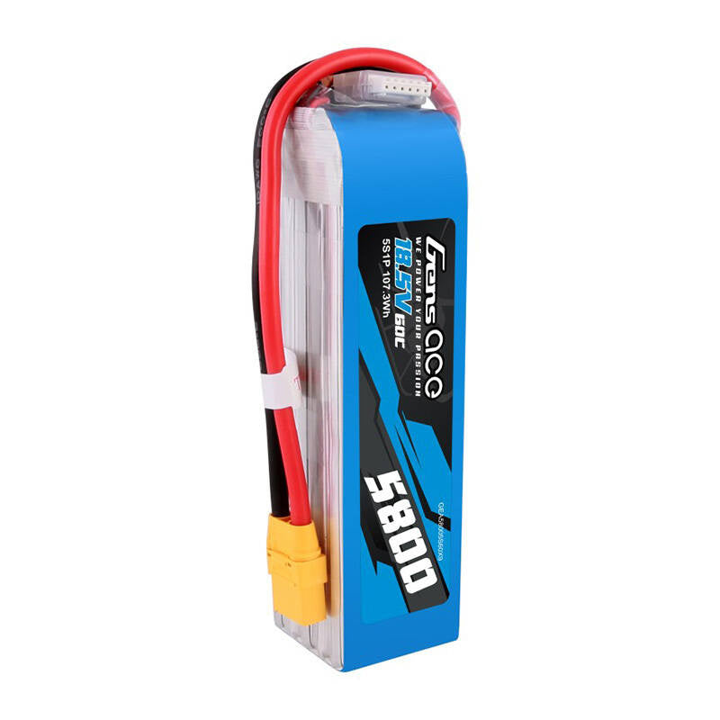 Gens Ace LiPo-batteripakke 5800mAh 60C 18.5V 5S1P med XT90-stik