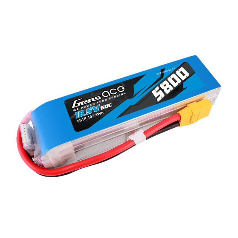 Gens Ace LiPo-batteripakke 5800mAh 60C 18.5V 5S1P med XT90-stik