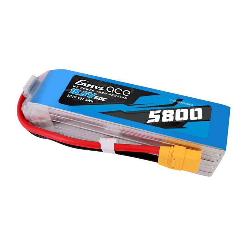 Gens Ace LiPo-batteripakke 5800mAh 60C 18.5V 5S1P med XT90-stik