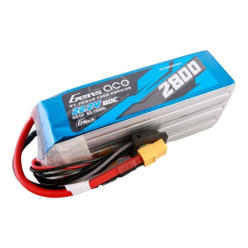 Gens Ace G-Tech LiPo-batteripakke 2800mAh 22.2V 60C 6S1P med XT60-stik