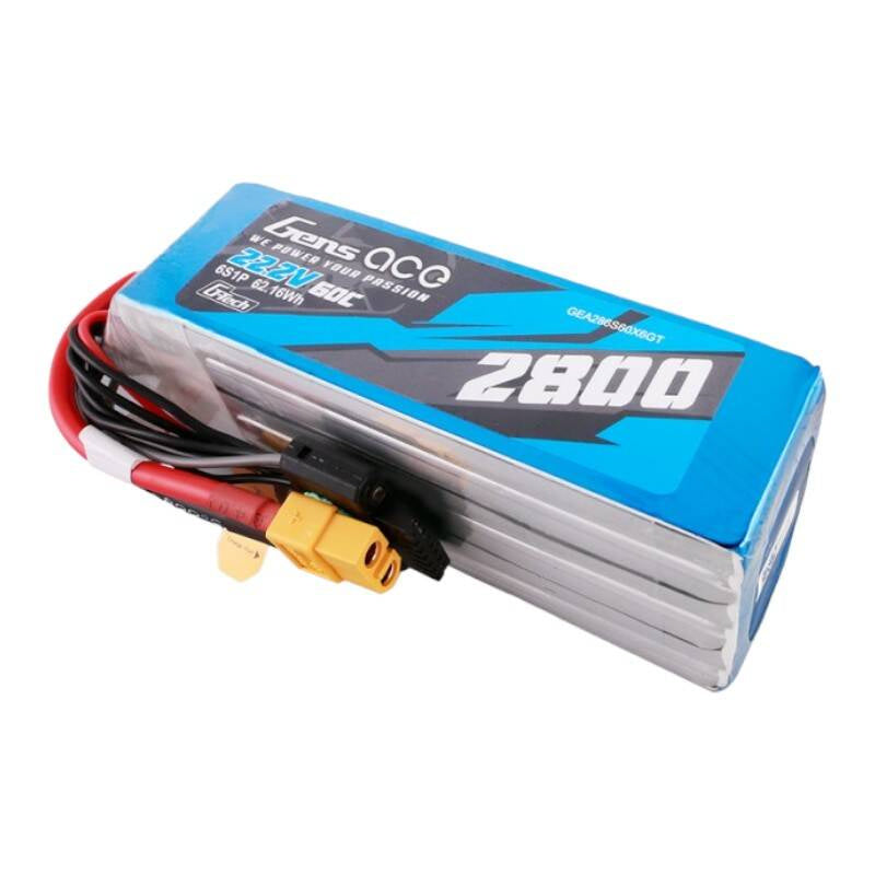 Gens Ace G-Tech LiPo-batteripakke 2800mAh 22.2V 60C 6S1P med XT60-stik