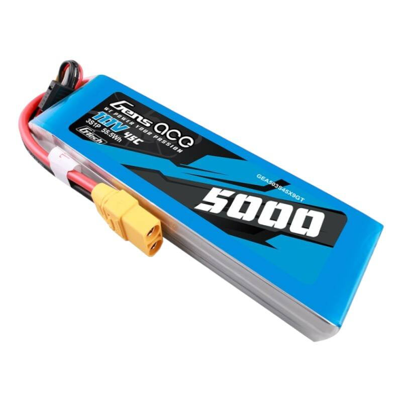 Gens ace G-Tech LiPo-batteri 5000 mAh 11,1 V 45C 3S1P med XT90-stik