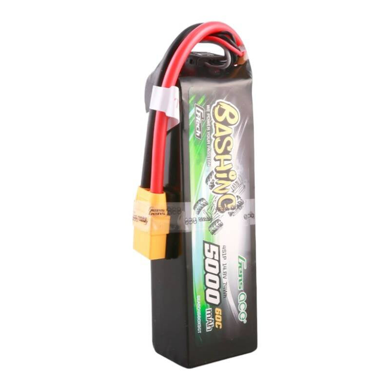 Gens Ace G-Tech LiPo-batteripakke 5000mAh 14.8V 4S1P 60C med XT90-stik, Bashing Series