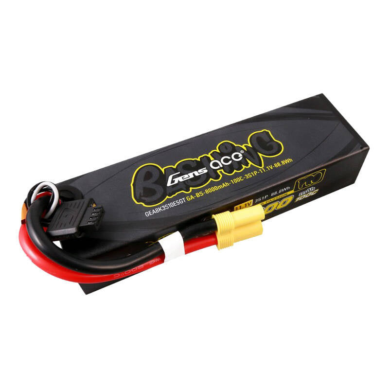Gens Ace G-Tech LiPo-batteripakke 8000mAh 11.1V 100C 3S1P med EC5, Bashing Series