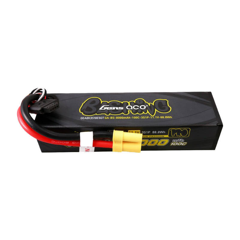 Gens Ace G-Tech LiPo-batteripakke 8000mAh 11.1V 100C 3S1P med EC5, Bashing Series