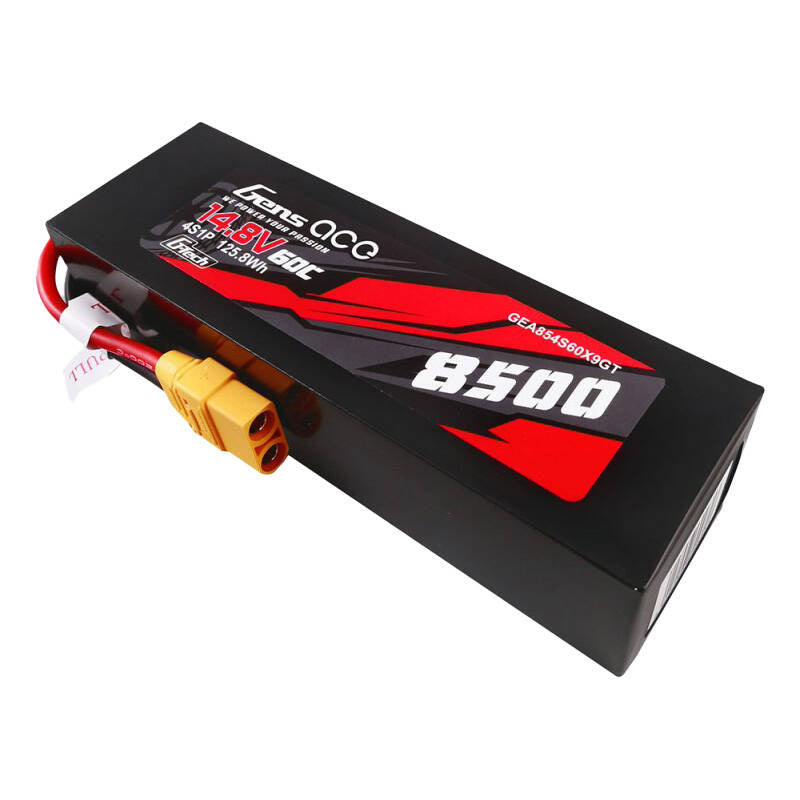 Gens ace G-Tech LiPo-batteri 8500 mAh 14,8 V 60C 4S1P, PC-kasse, XT90-stik