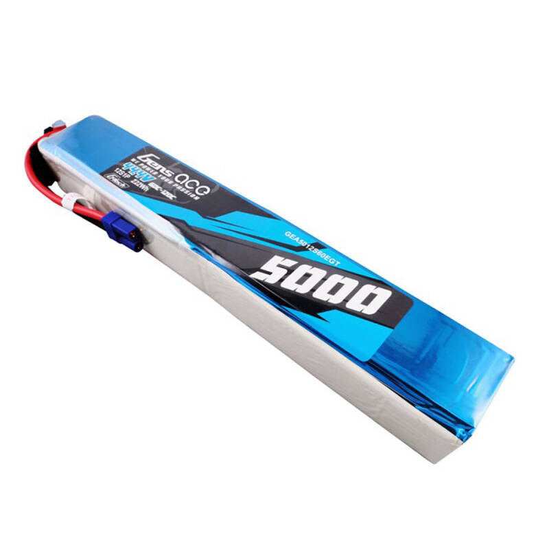 Gens Ace G-Tech LiPo-batteripakke 5000mAh 60/120C 44.4V 12S1P med EC5-stik
