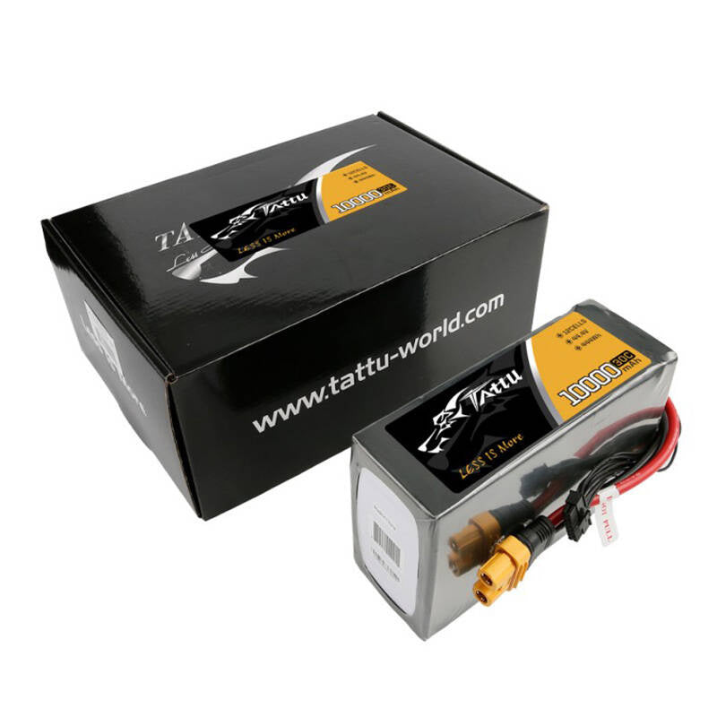 Tattu LiPo-batteripakke 10000mAh 44.4V 30C 12S1P med AS150U-stik