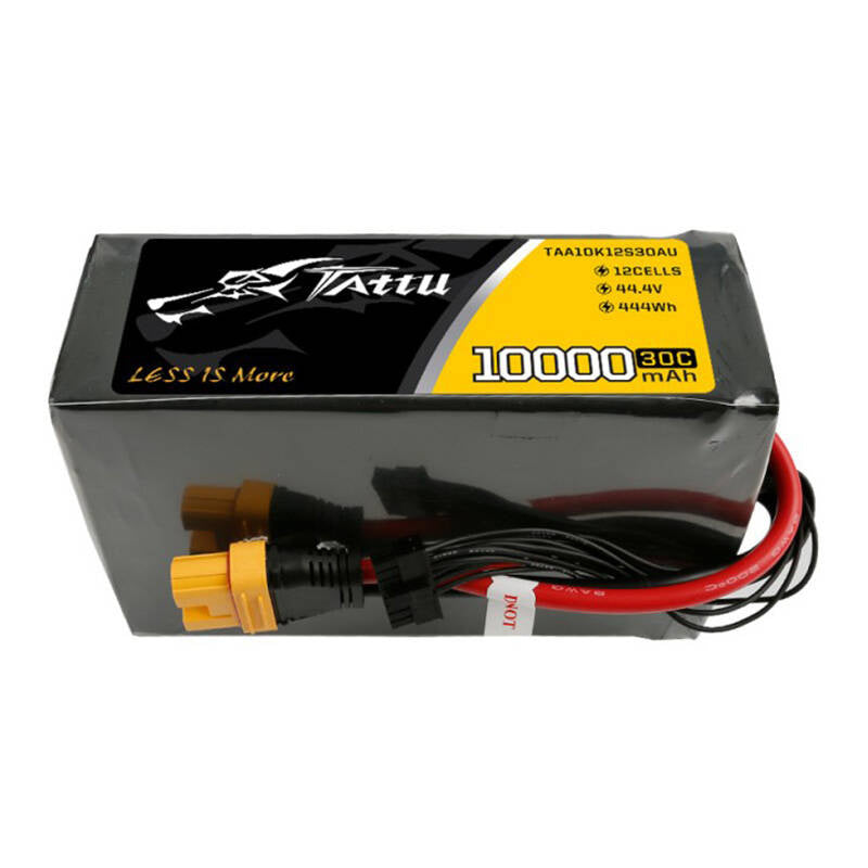 Tattu LiPo-batteripakke 10000mAh 44.4V 30C 12S1P med AS150U-stik