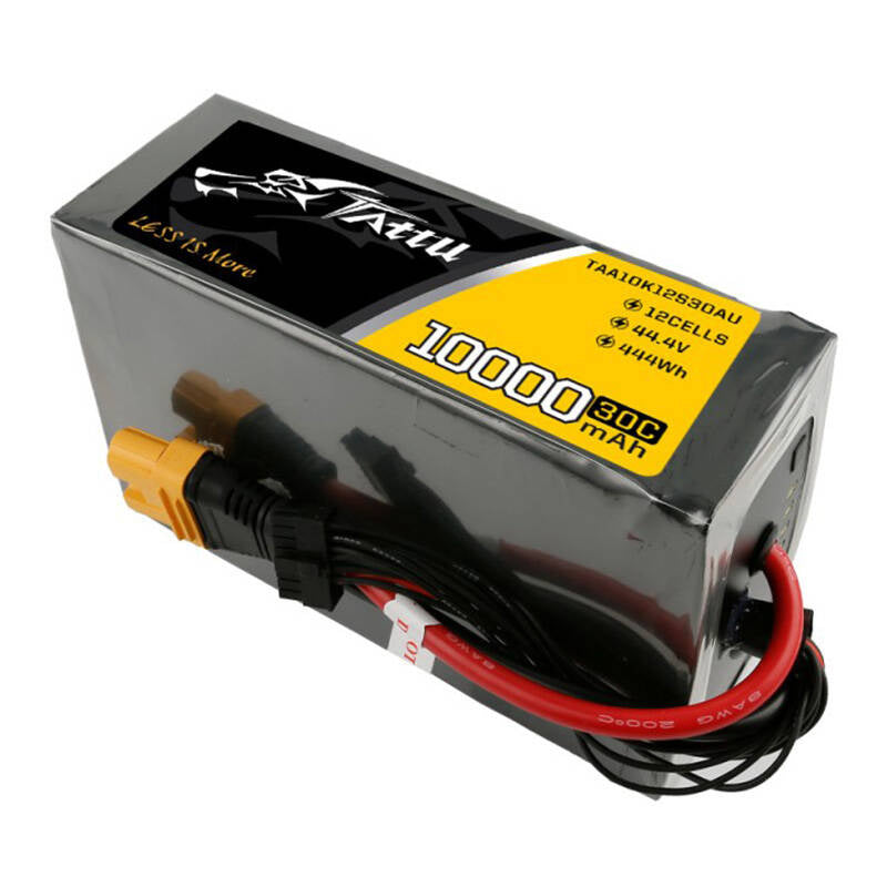 Tattu LiPo-batteripakke 10000mAh 44.4V 30C 12S1P med AS150U-stik