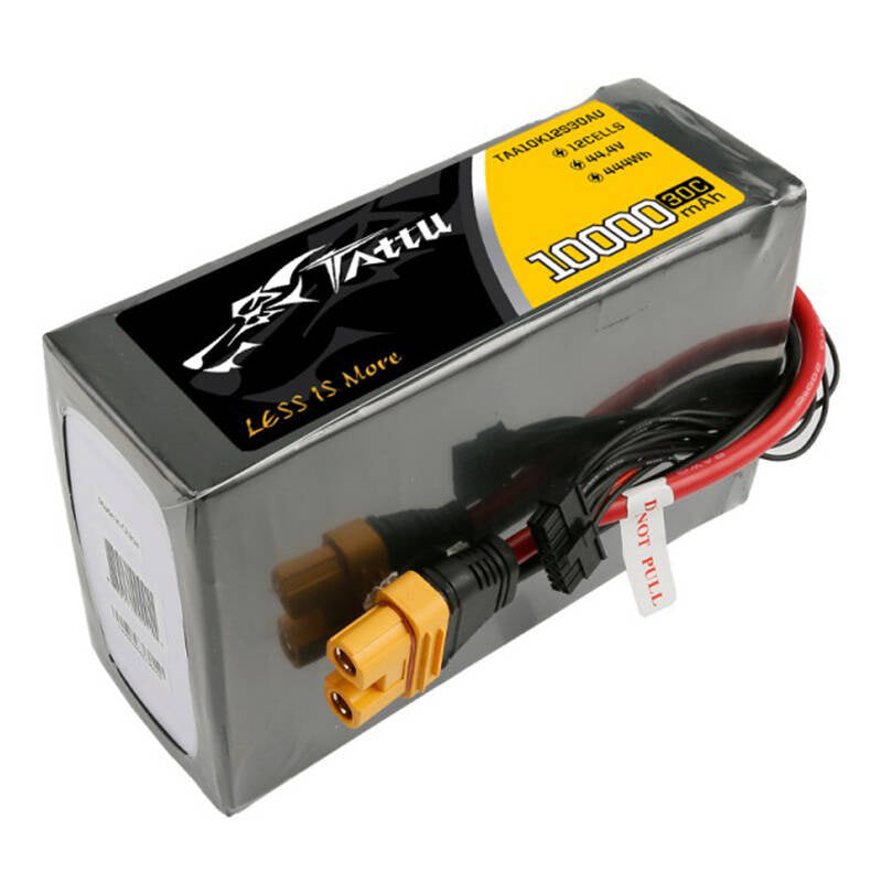 Tattu LiPo-batteripakke 10000mAh 44.4V 30C 12S1P med AS150U-stik