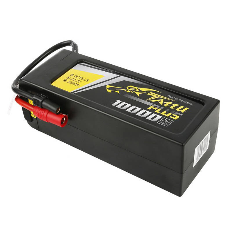 Tattu Plus LiPo-batteripakke 10000mAh 22.2V 25C 6S1P med AS150+XT150-stik