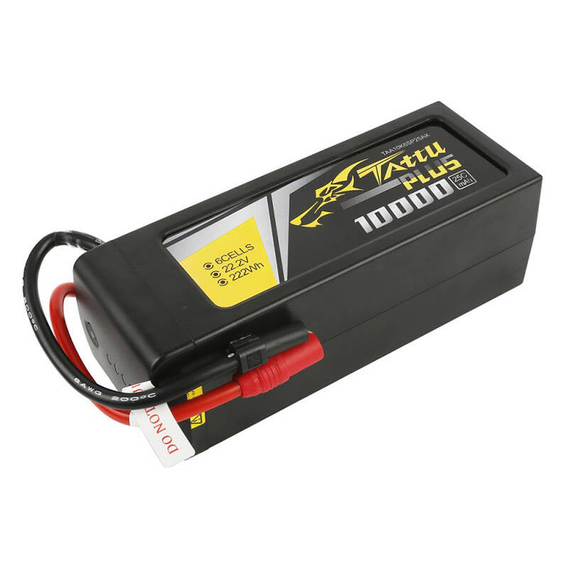 Tattu Plus LiPo-batteripakke 10000mAh 22.2V 25C 6S1P med AS150+XT150-stik