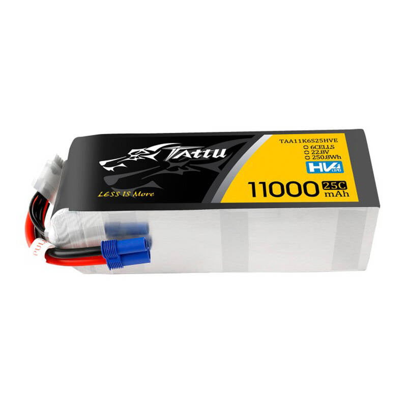 Tattu LiPo-batteripakke 11000mAh 22.8V HV 25C 6S1P med EC5-stik