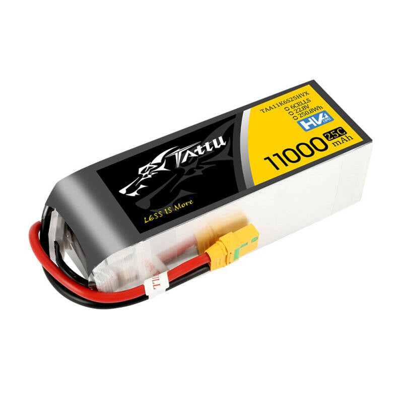 Tattu LiPo-batteripakke 11000mAh 22.8V HV 25C 6S1P med XT90-S-stik (anti-gnist)