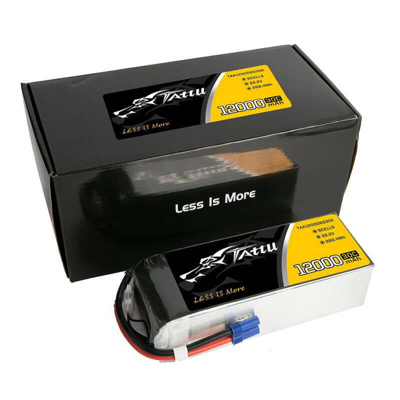 Tattu UAV LiPo-batteripakke 12000mAh 22.2V 30C 6S1P med EC5-stik