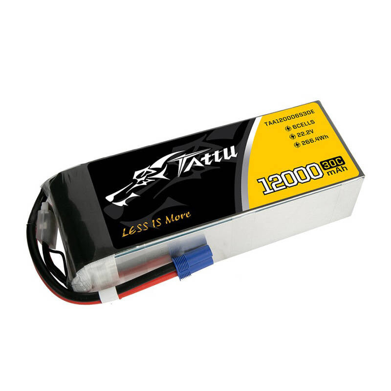Tattu UAV LiPo-batteripakke 12000mAh 22.2V 30C 6S1P med EC5-stik