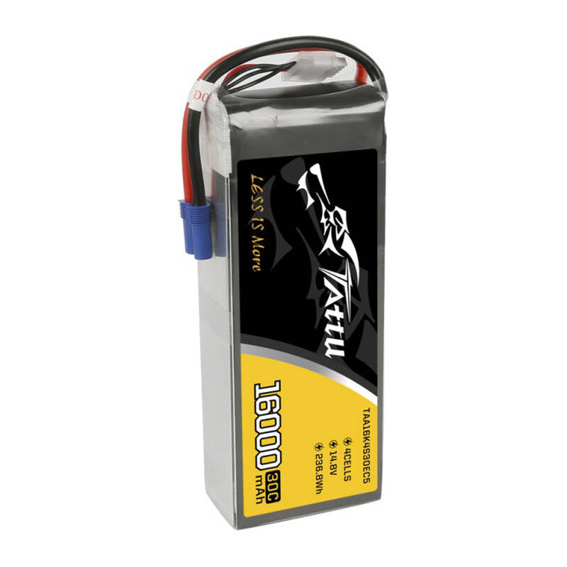 Tattu LiPo-batteripakke 16000mAh 14.8V 30C 4S1P med EC5