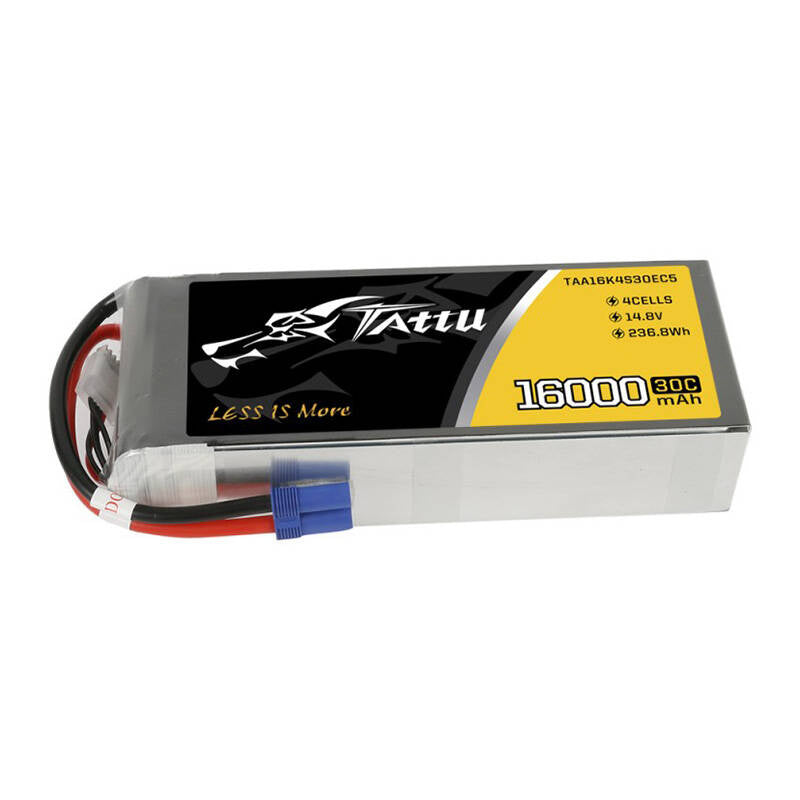 Tattu LiPo-batteripakke 16000mAh 14.8V 30C 4S1P med EC5