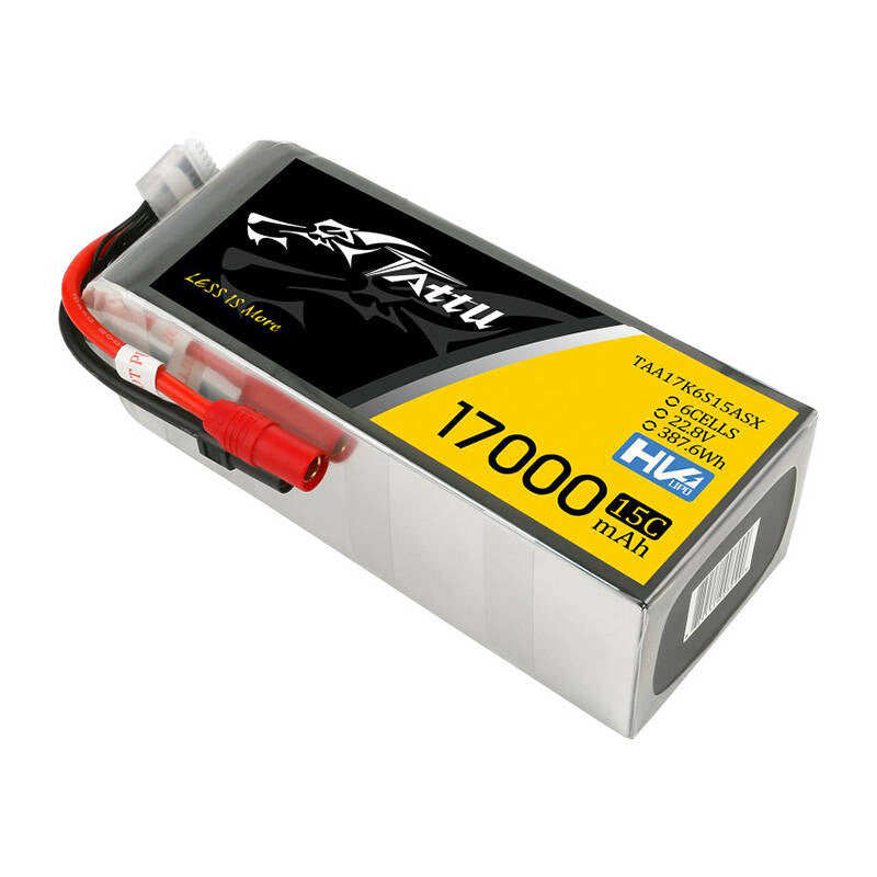 Tattu LiPo-batteri 17000mAh 22.8V 15C 6S1P med AS150+XT150-stik