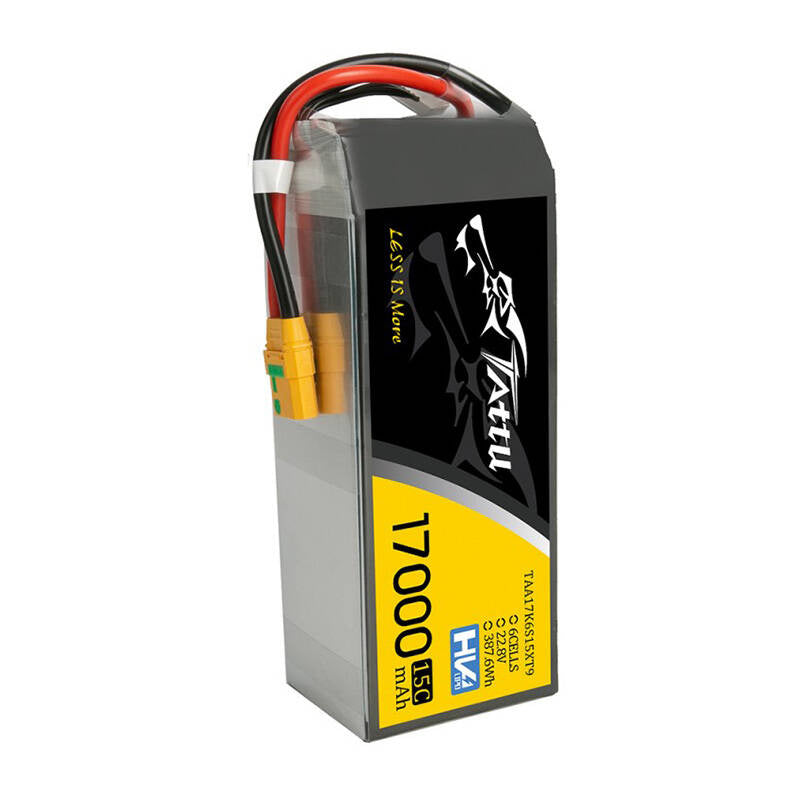 Tattu LiPo-batteri 17000mAh 22.8V 15C 6S1P med XT90-S-stik (anti-gnist)