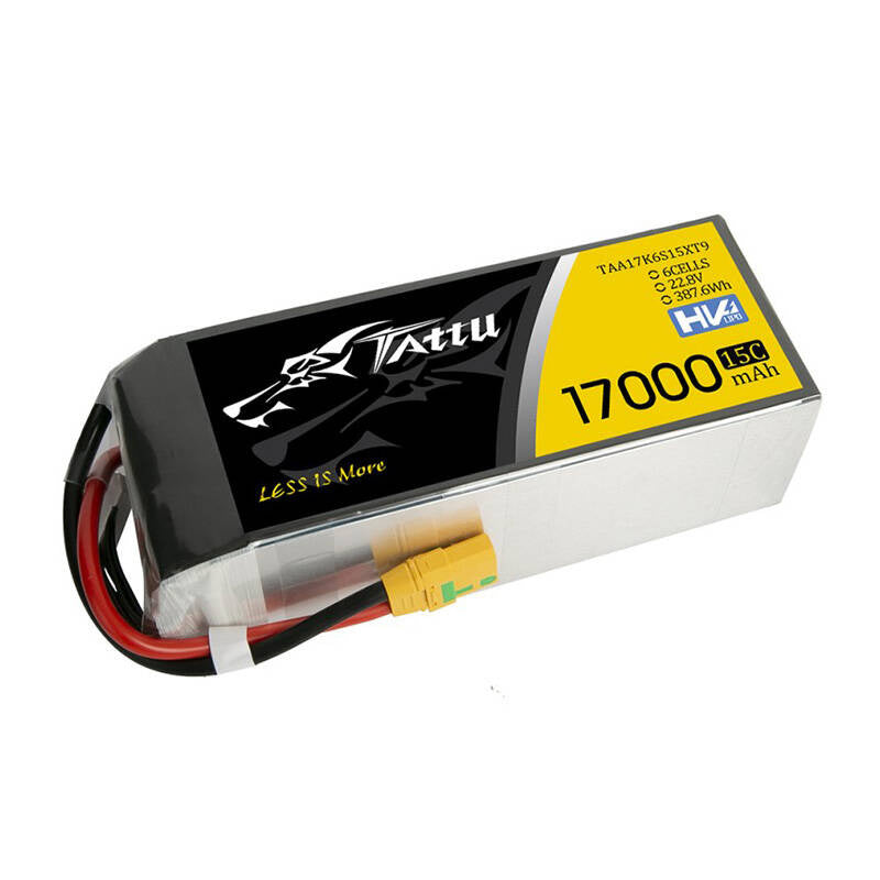 Tattu LiPo-batteri 17000mAh 22.8V 15C 6S1P med XT90-S-stik (anti-gnist)