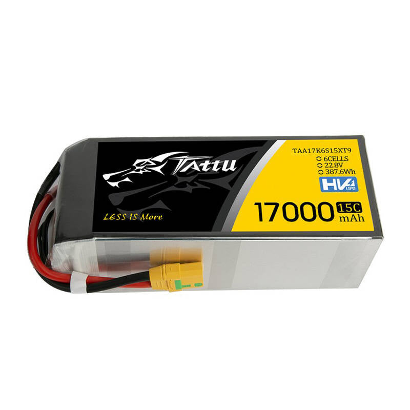Tattu LiPo-batteri 17000mAh 22.8V 15C 6S1P med XT90-S-stik (anti-gnist)