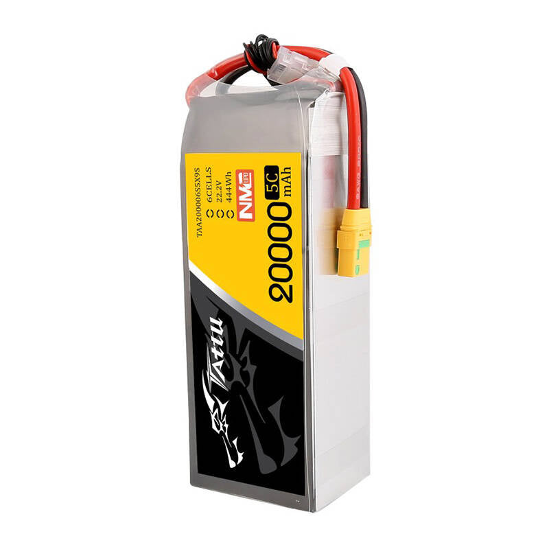 Tattu NMC LiPo-batteripakke 20000mAh 22.2V 5C 6S1P med XT90-S-stik