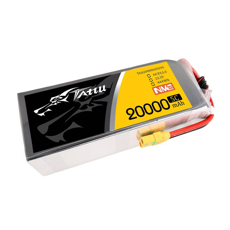 Tattu NMC LiPo-batteripakke 20000mAh 22.2V 5C 6S1P med XT90-S-stik
