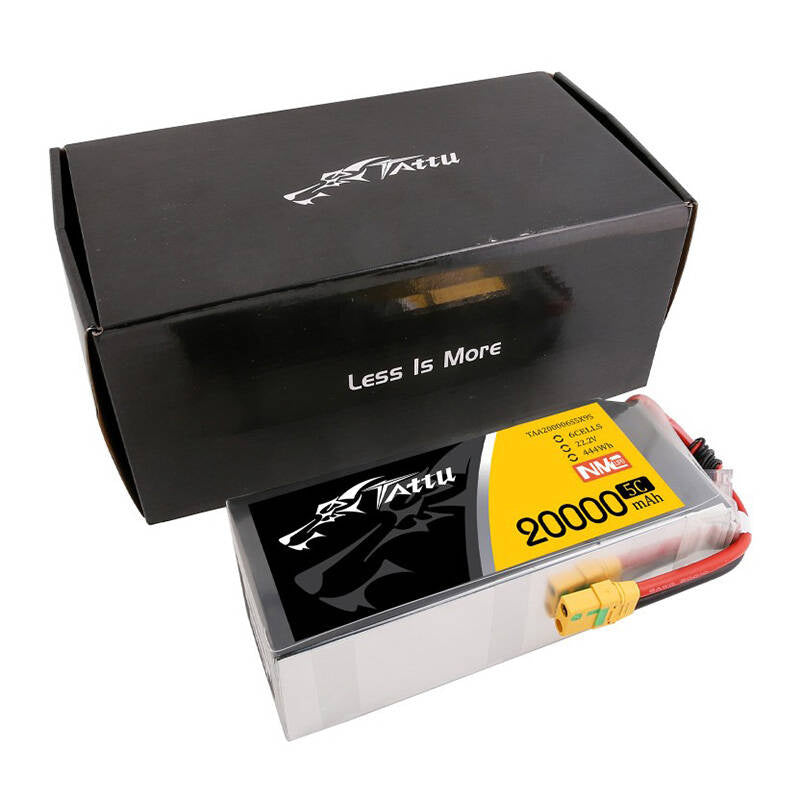 Tattu NMC LiPo-batteripakke 20000mAh 22.2V 5C 6S1P med XT90-S-stik