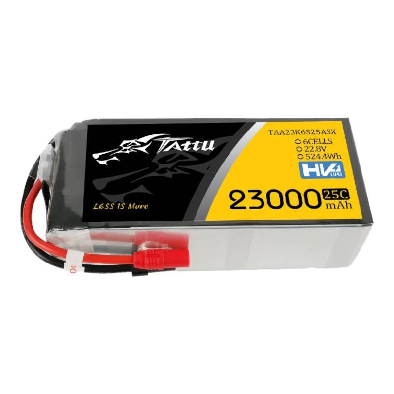 Tattu LiPo-batteripakke 23000mAh 22.8V 25C 6S1P med XT150+AS150