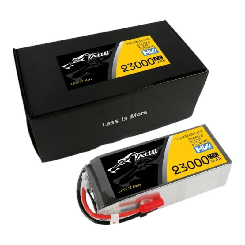 Tattu LiPo-batteripakke 23000mAh 22.8V 25C 6S1P med XT150+AS150