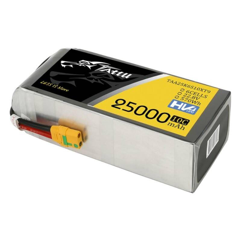 Tattu LiPo-batteripakke 25000mAh 22.8V 10C 6S1P med XT90-S