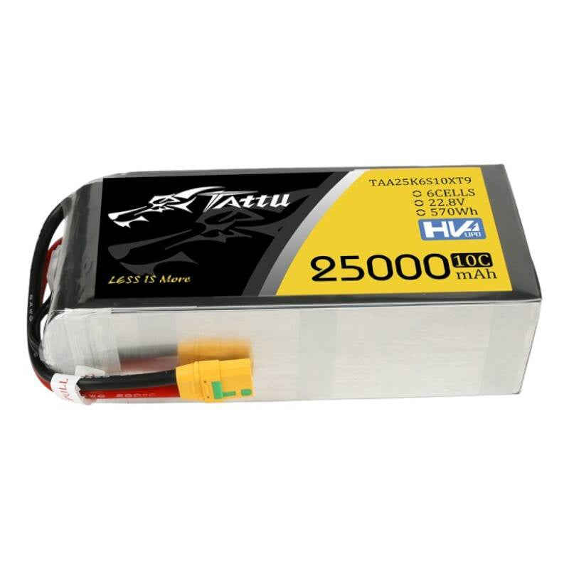 Tattu LiPo-batteripakke 25000mAh 22.8V 10C 6S1P med XT90-S