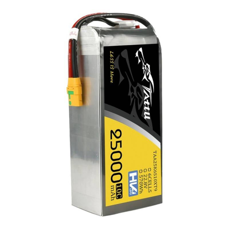 Tattu LiPo-batteripakke 25000mAh 22.8V 10C 6S1P med XT90-S