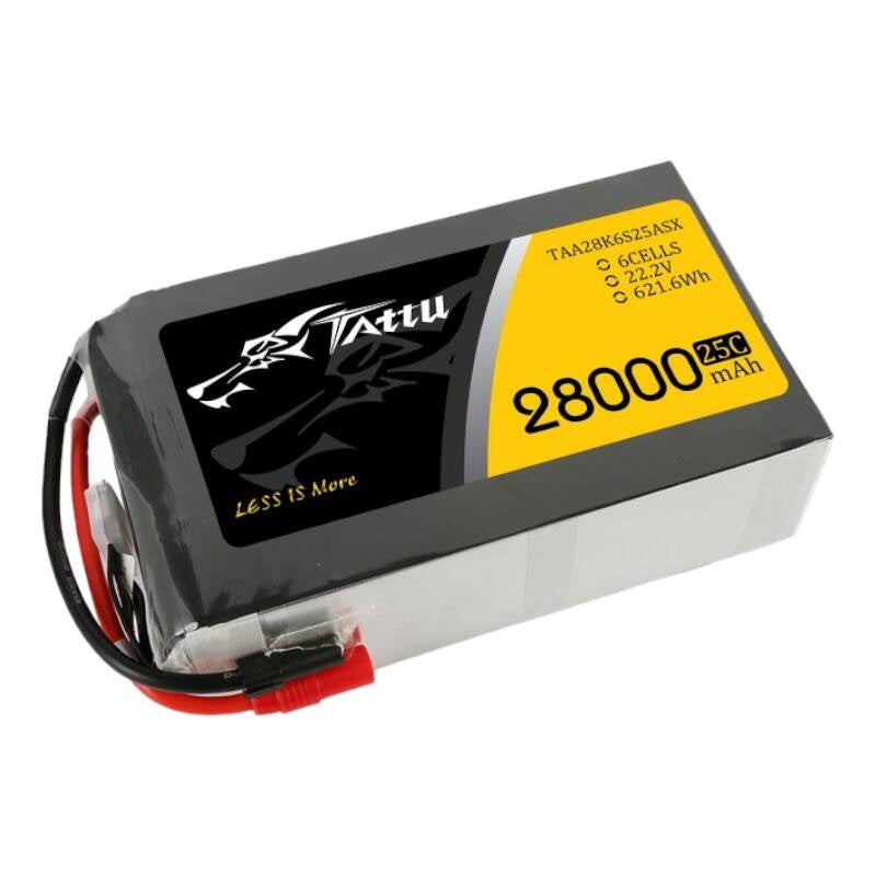 Tattu LiPo-batteripakke 28000mAh 22.2V 25C 6S1P med AS150+XT150