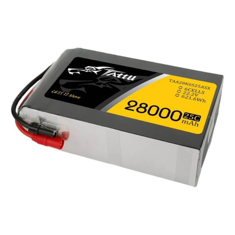 Tattu LiPo-batteripakke 28000mAh 22.2V 25C 6S1P med AS150+XT150