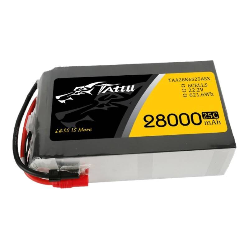 Tattu LiPo-batteripakke 28000mAh 22.2V 25C 6S1P med AS150+XT150
