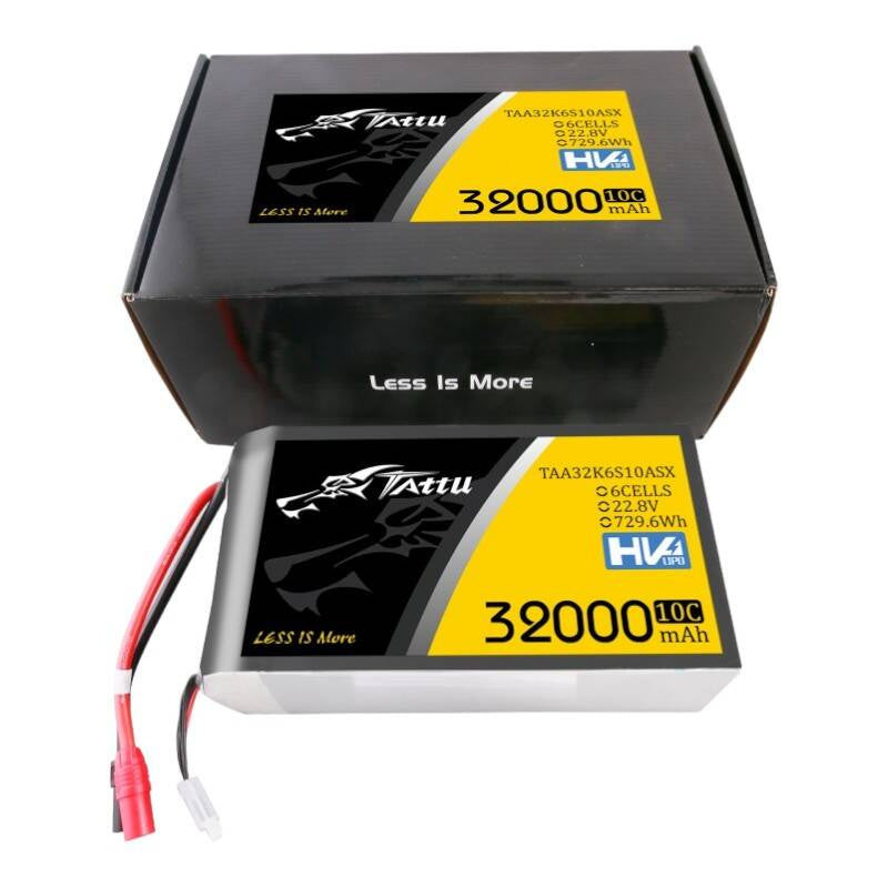 Tattu LiPo-batteripakke 32000mAh 22.2V 25C 6S1P med AS150+XT150
