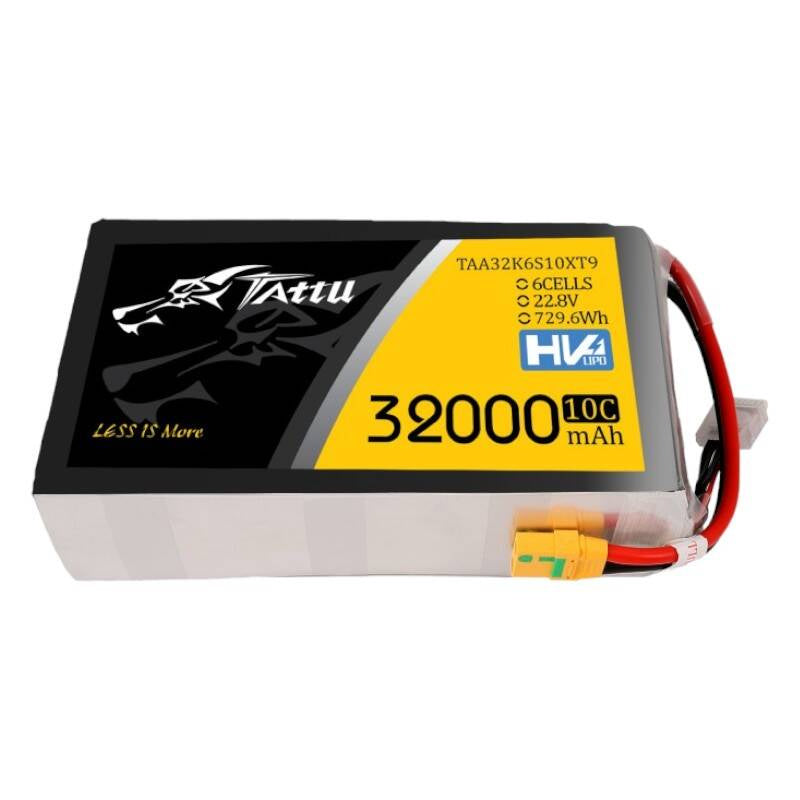 Tattu LiPo-batteripakke 32000mAh 22.8V 10C 6S1P med XT90-S