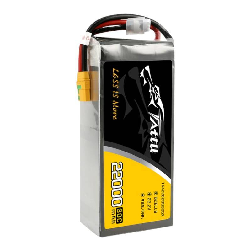 Tattu LiPo-batteripakke 22000mAh 22.2V 30C 6S1P med XT90-S-stik