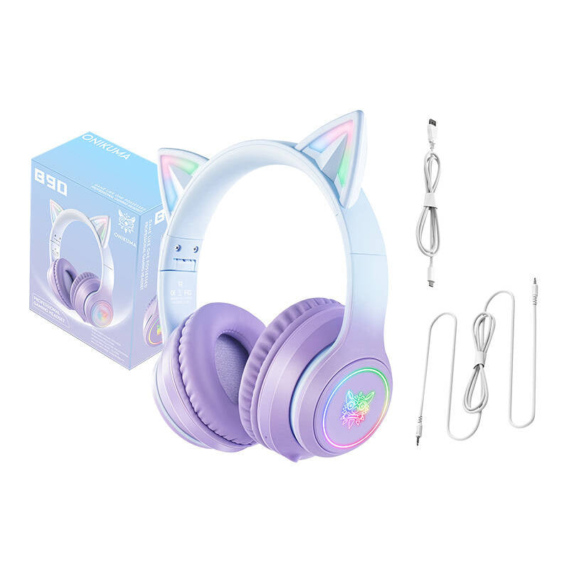 ONIKUMA B90 gamingheadset (blå/lilla)