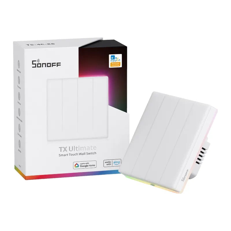 Sonoff TX T5 4C smart WiFi-berøringsvægkontakt (4-kanals)
