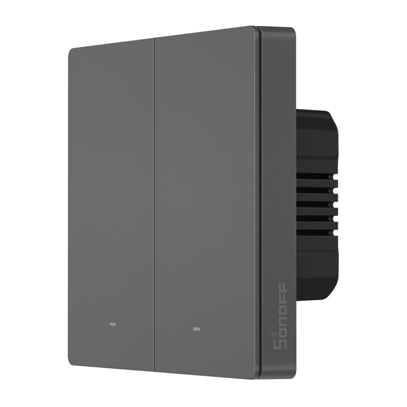 Sonoff M5 2C smart WiFi-vægkontakt, grå (2-kanals)
