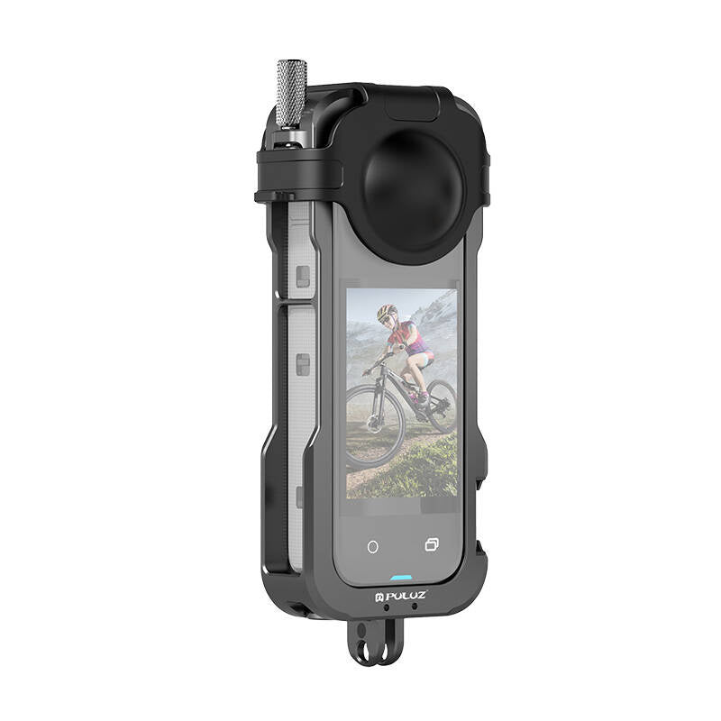 PULUZ beskyttende metalbur med linsedæksel til Insta360 X4